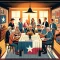 DALL·E 2024-04-04 14.49.24 – Illustrate a warm and engaging scene set in Texas, featuring a diverse group of people gathered around a table with a large, open document, symbolizin Securing your future with estate planning attorneys in Texas